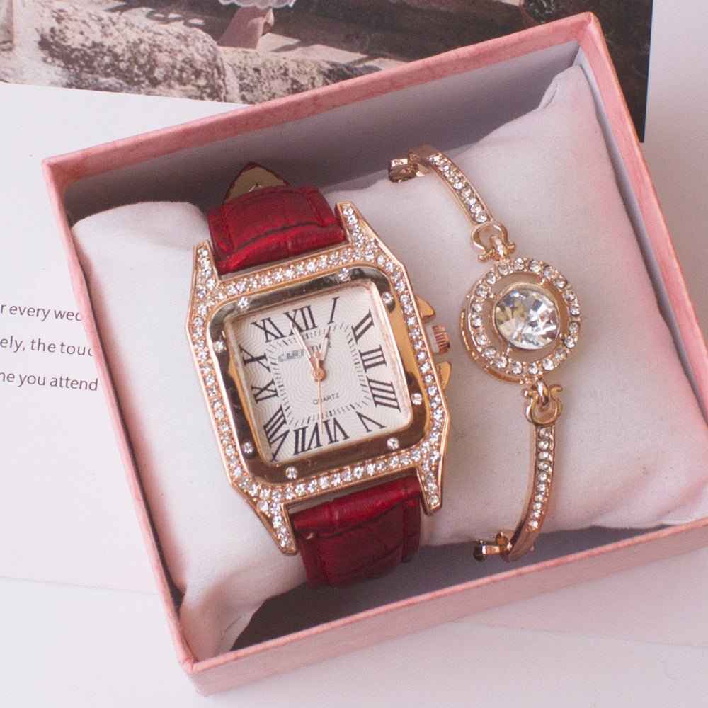 Square Rhinestone Women's Watch - Elegant Timepiece for Any Occasion - Echoed Goods
