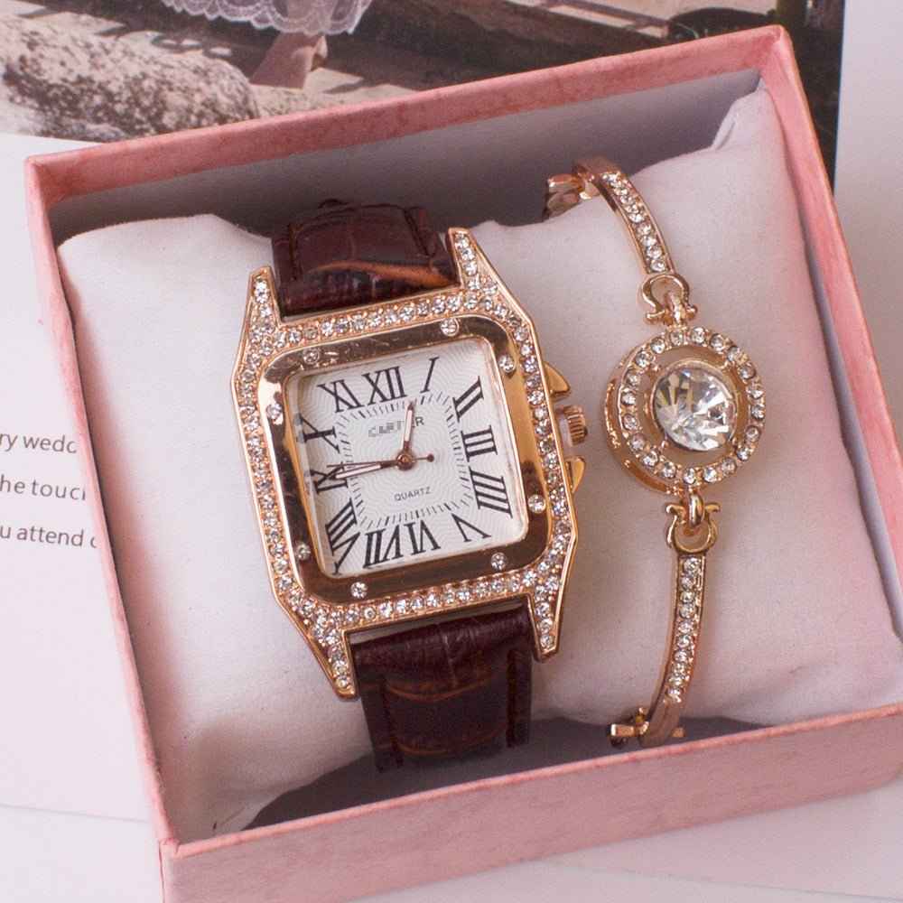 Square Rhinestone Women's Watch - Elegant Timepiece for Any Occasion - Echoed Goods