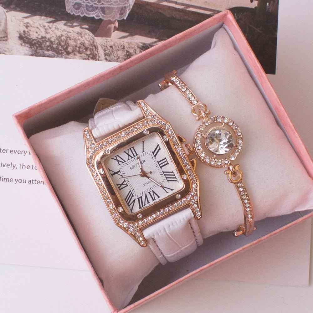 Square Rhinestone Women's Watch - Elegant Timepiece for Any Occasion - Echoed Goods