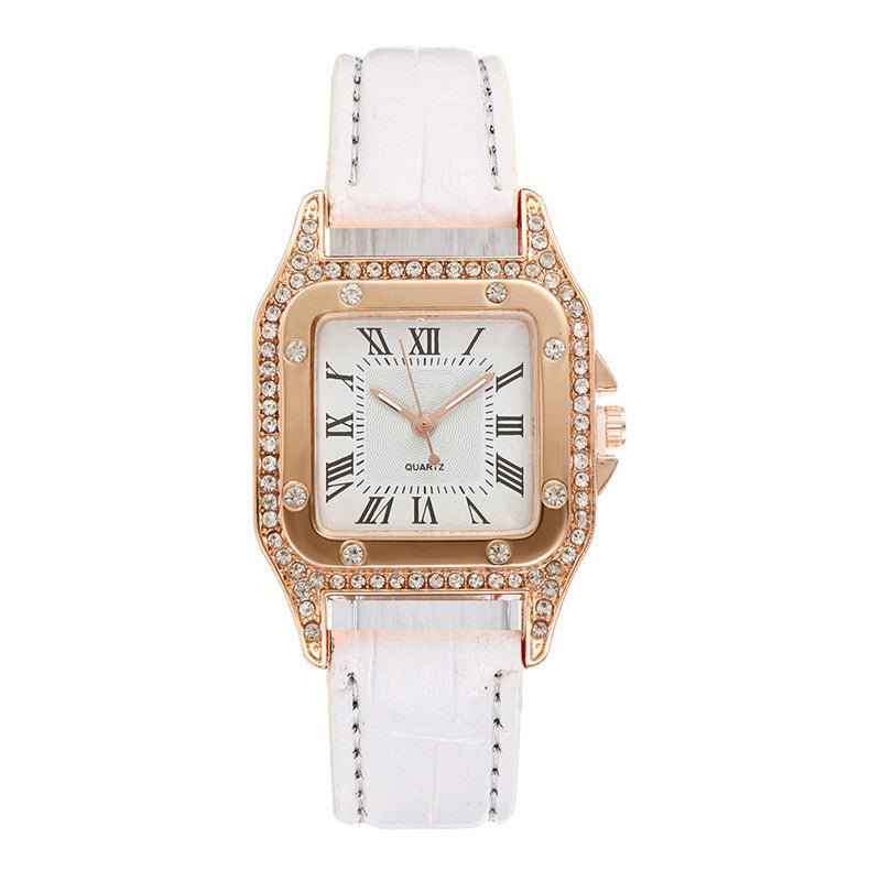 Square Rhinestone Women's Watch - Elegant Timepiece for Any Occasion - Echoed Goods