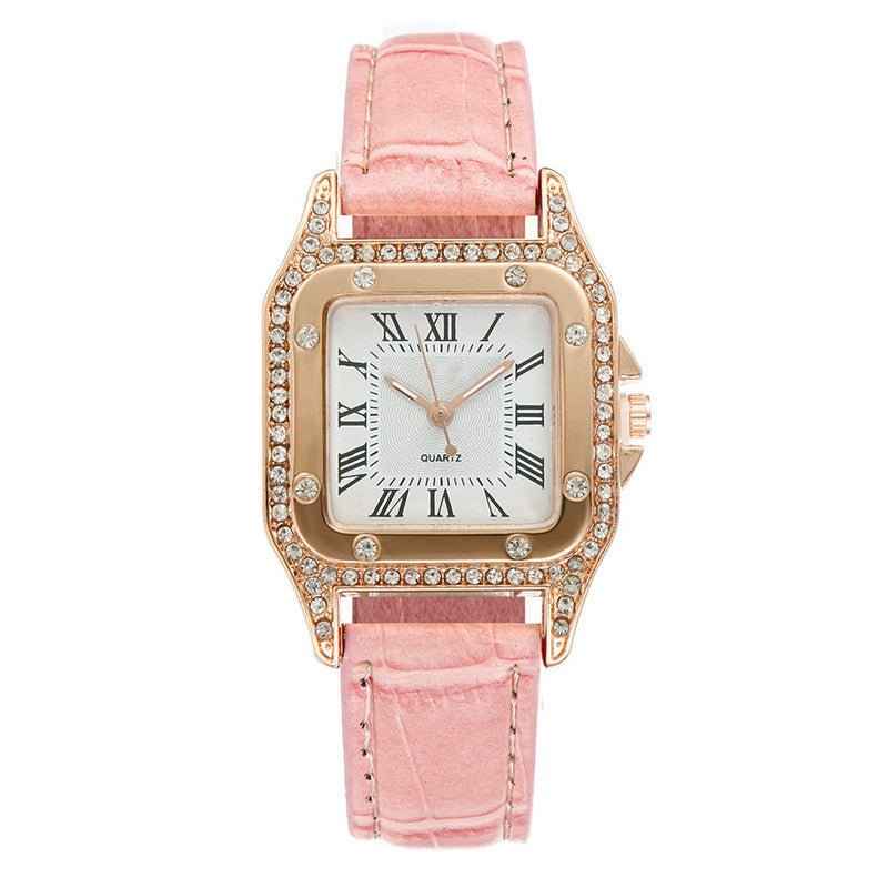 Square Rhinestone Women's Watch - Elegant Timepiece for Any Occasion - Echoed Goods